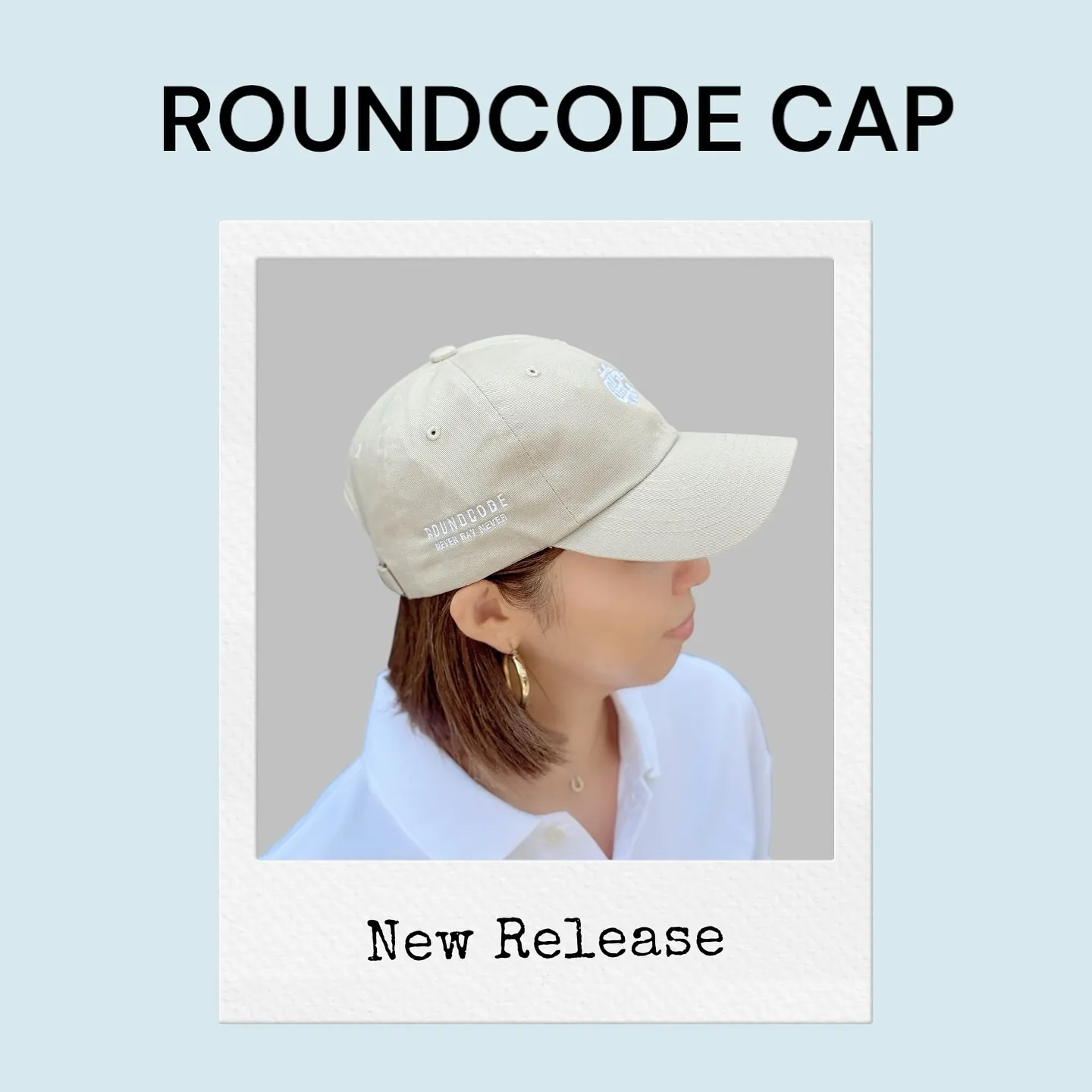 ほどよくハリのあるツイル生地の6パネルキャップ。