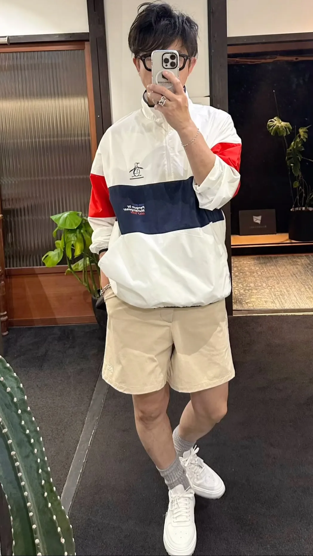 Coordinate using half-zip tops...